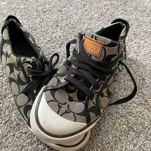 Coach shoes, size 7, grey and black